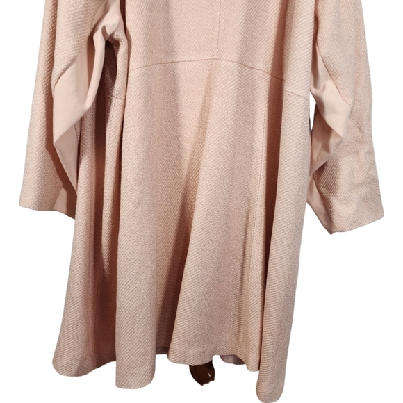 Torrid Blush Pink Wool Winter Button Down Fit and Flare Coat - Picture 6 of 11